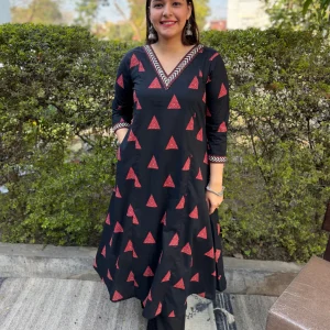 Summer Black Printed Kurti