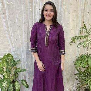 Purple Elegant Kurti
