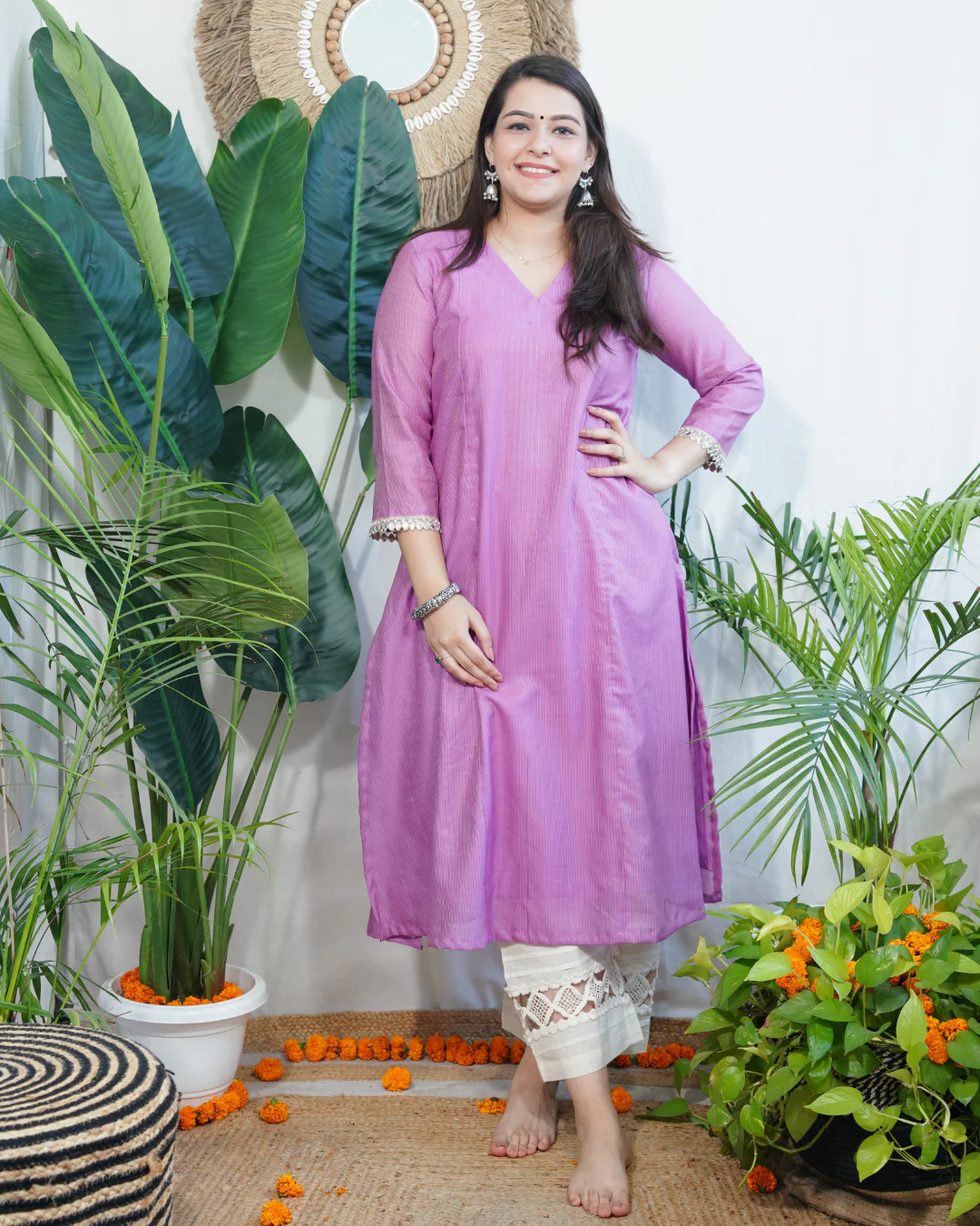 lavender kurti