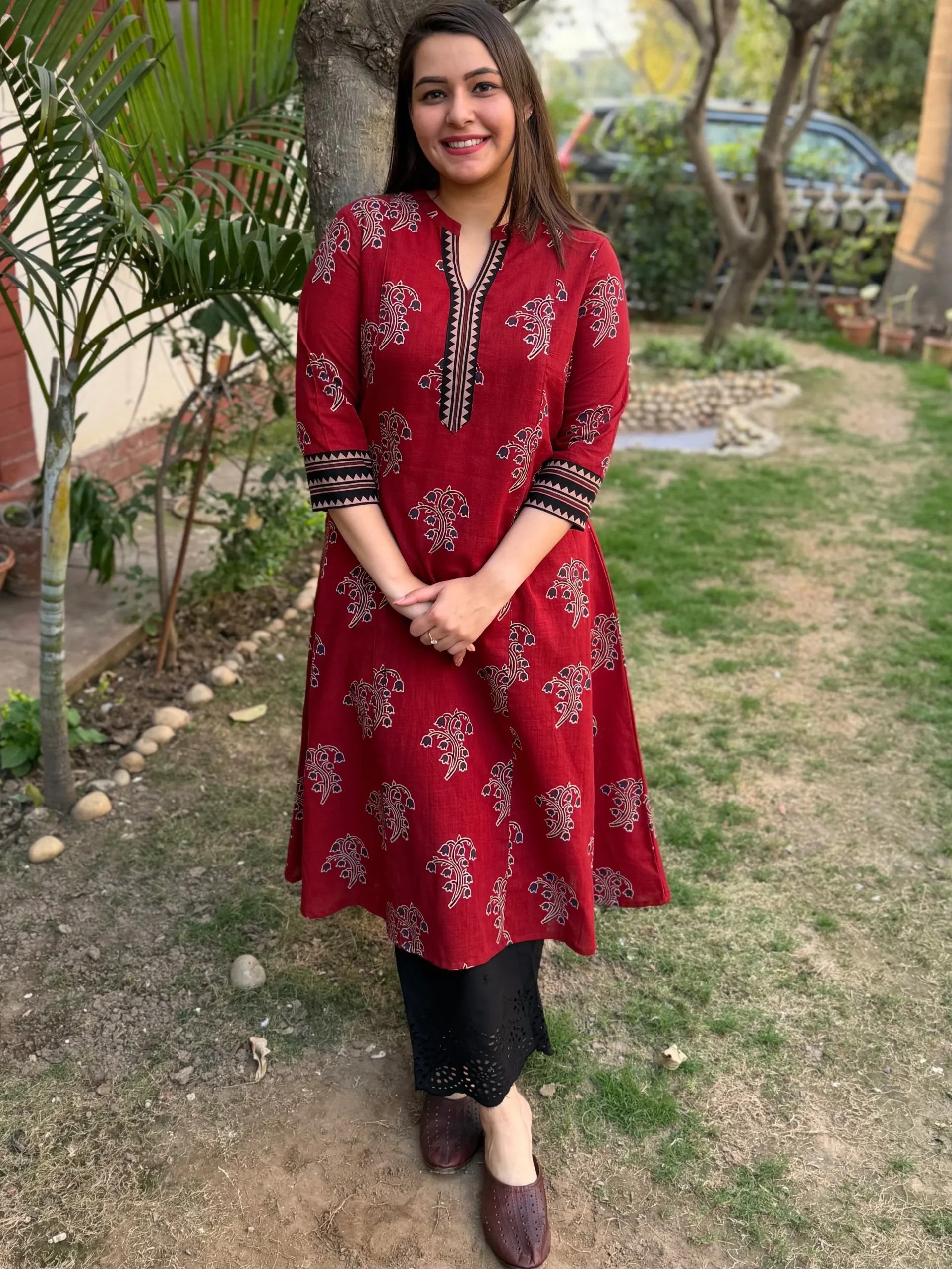 maroon kurti